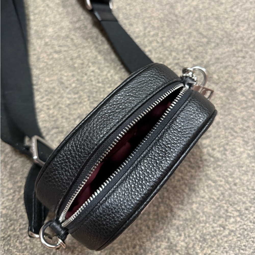Coach C9120 Demsey Camera Shoulder Bag Canvas x Leather Black Signature - Picture 10 of 12